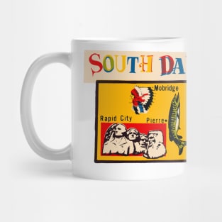 Vintage Style South Dakota Design Mug